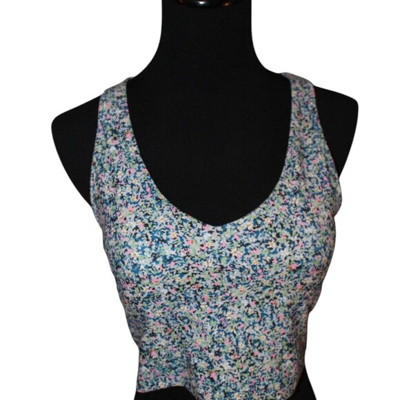 Sage Collective Bra Women's Floral Racerback Sport Athletic Yoga M Medium EUC - Picture 2 of 5